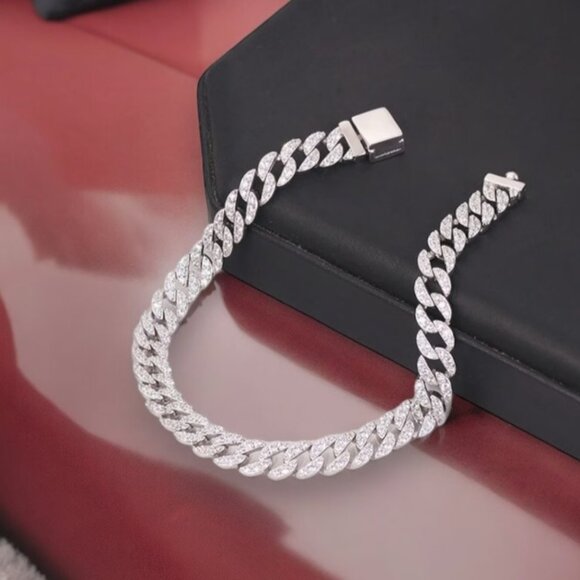 PANDORA TIMELESS PAVE CUBAN CHAIN BRACELET! NEW IN THE BOX! - Picture 8 of 16